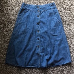 Forever 21 button down denim skirt